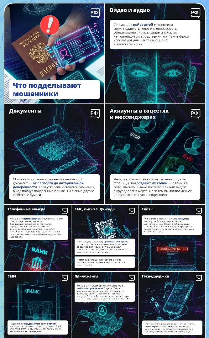 🚩 Нейросети помогают мошенникам — теперь за 10–15 минут преступники могут сгенерироват...