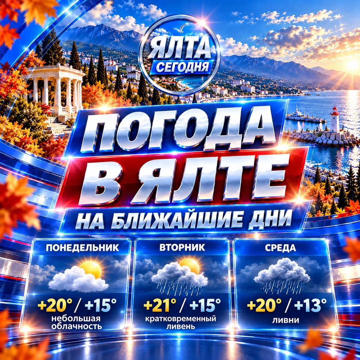 🌤 Погода в Ялте на ближайшие дни