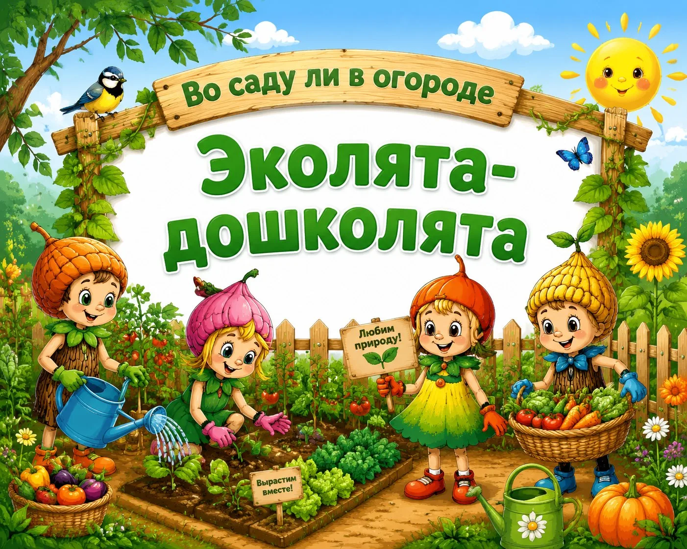 🌱 Наши «Эколята‑дошколята» посадили огород! 🌱