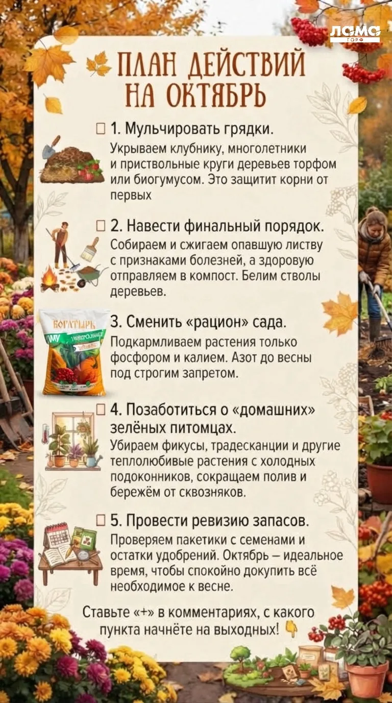 🍂Октябрь — месяц, когда закладывается фундамент будущего сезона.