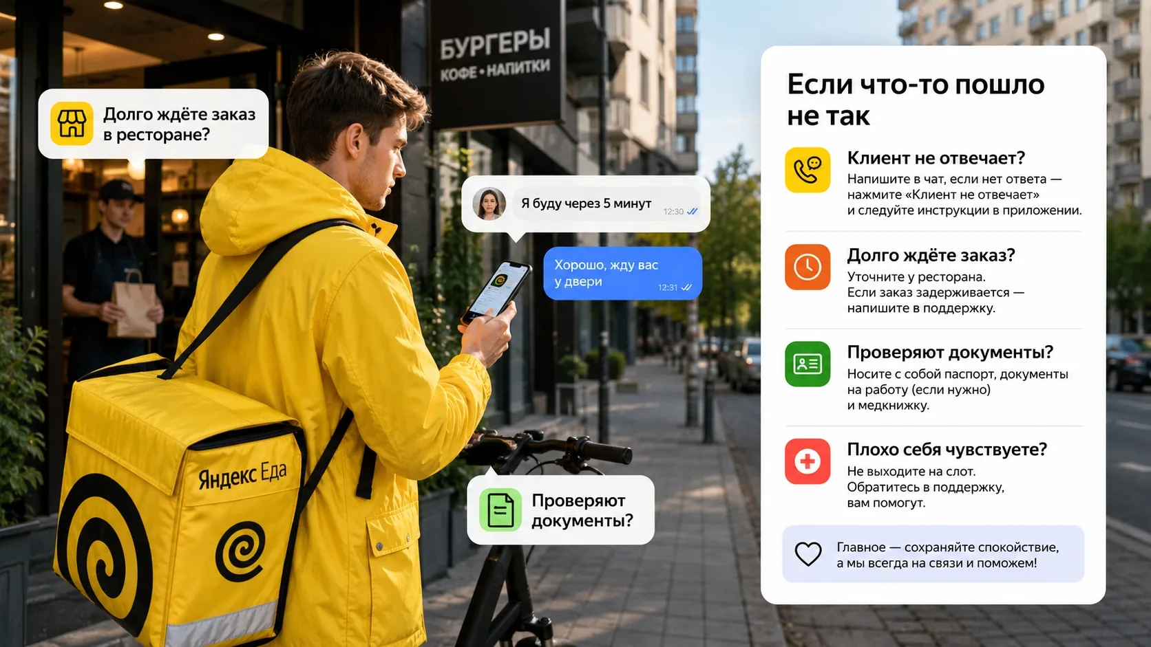 ❓ А если во время доставок что-то пойдёт не так?

Этот вопрос часто задают те, кто только думает ста
