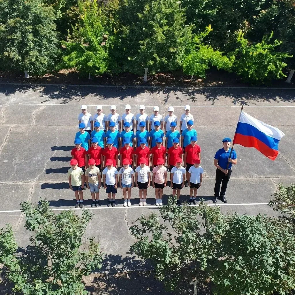 На площади МКОУ СОШ √8 им. А. Т. Галь ребята приняли участие в патриотической акции «Мо...