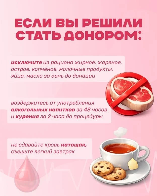 🩸 Одна капля крови может спасти жизнь: неделя донорства в России  С 13 по 19 апреля в России проходи