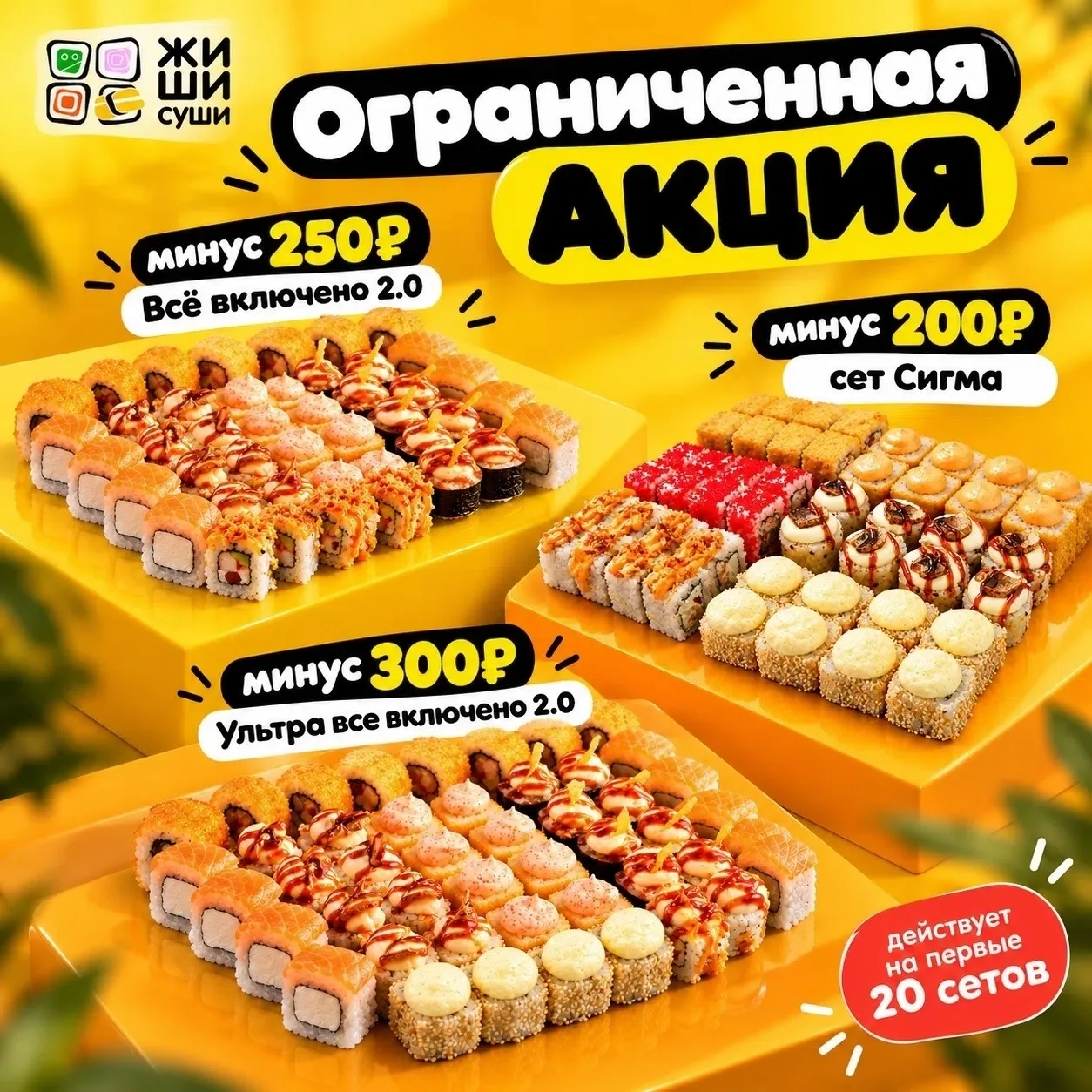 Только 20 сетов до конца дня со скидкой!