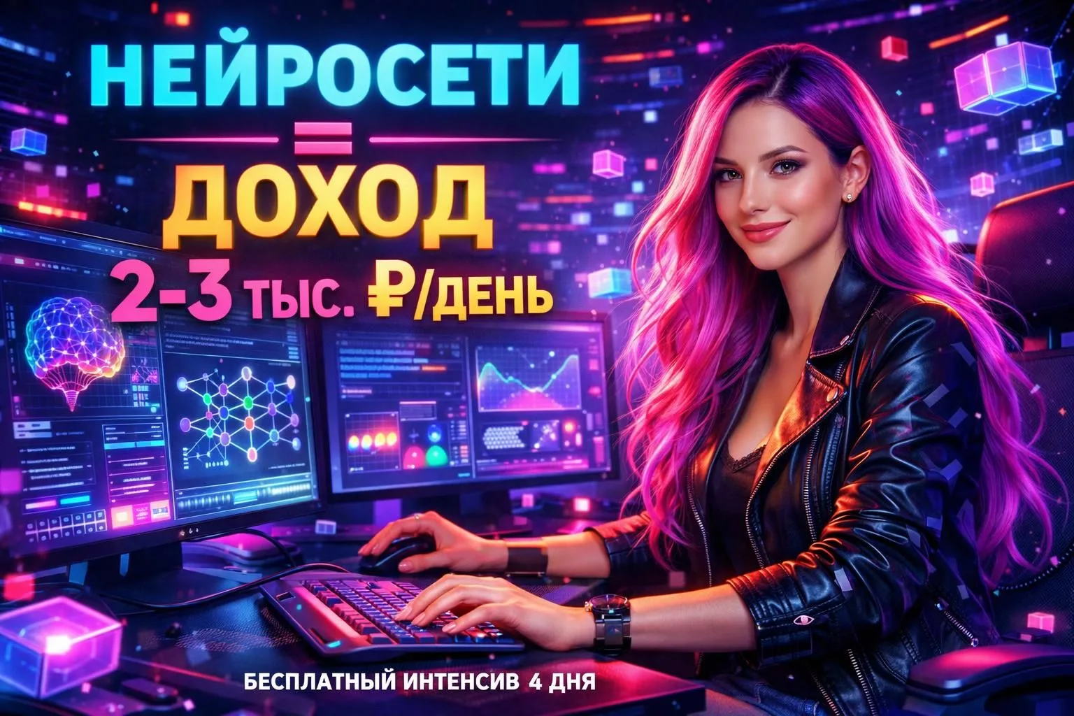 🚀 НЕЙРОСЕТИ — ДОХОД 2-3 ТЫС. ₽/ДЕНЬ