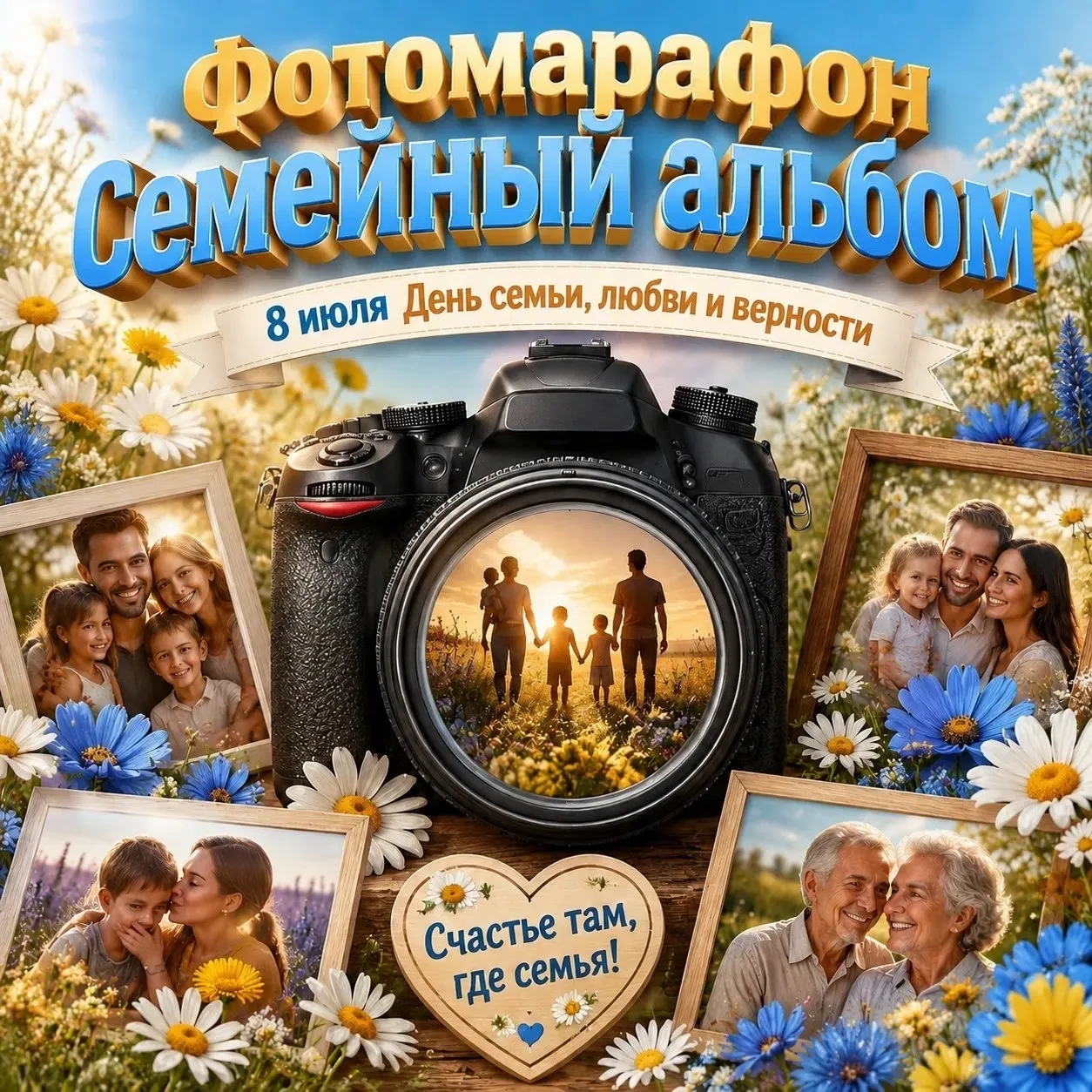 ПРИГЛАШАЕМ ПРИНЯТЬ УЧАСТИЕ В ФОТОМАРАФОНЕ «СЕМЕЙНЫЙ АЛЬБОМ»!

В преддверии прекрасного праздника — Д