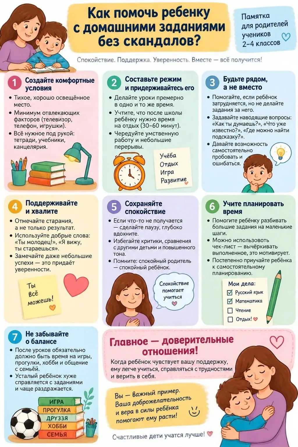 Домашние задания в начальной школе — это проверка не только знаний ребенка, но и родите...