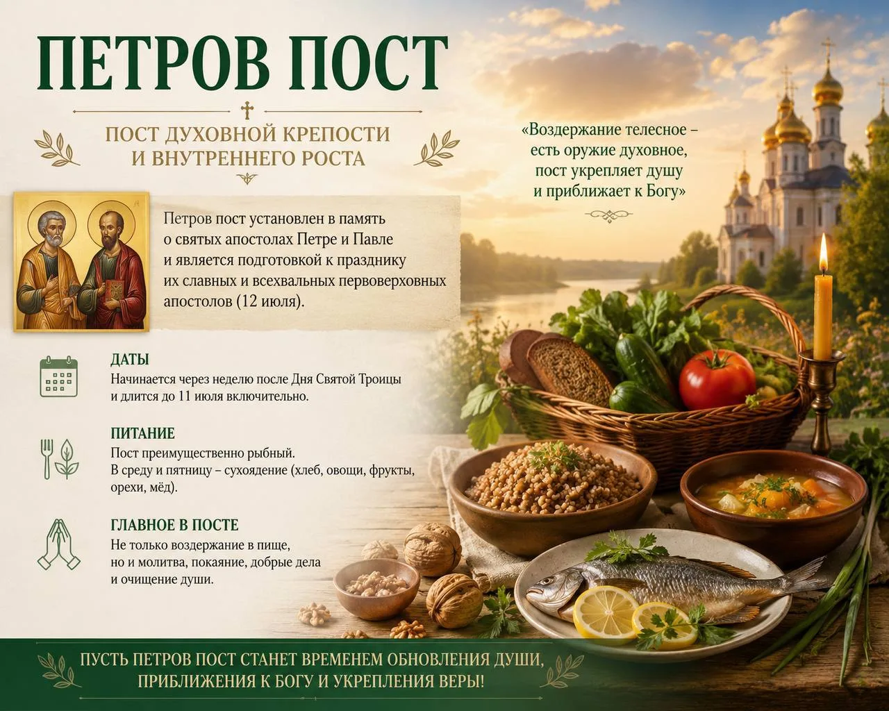 ПЕТРОВ ПОСТ - ПЕРВАЯ НЕДЕЛЯ