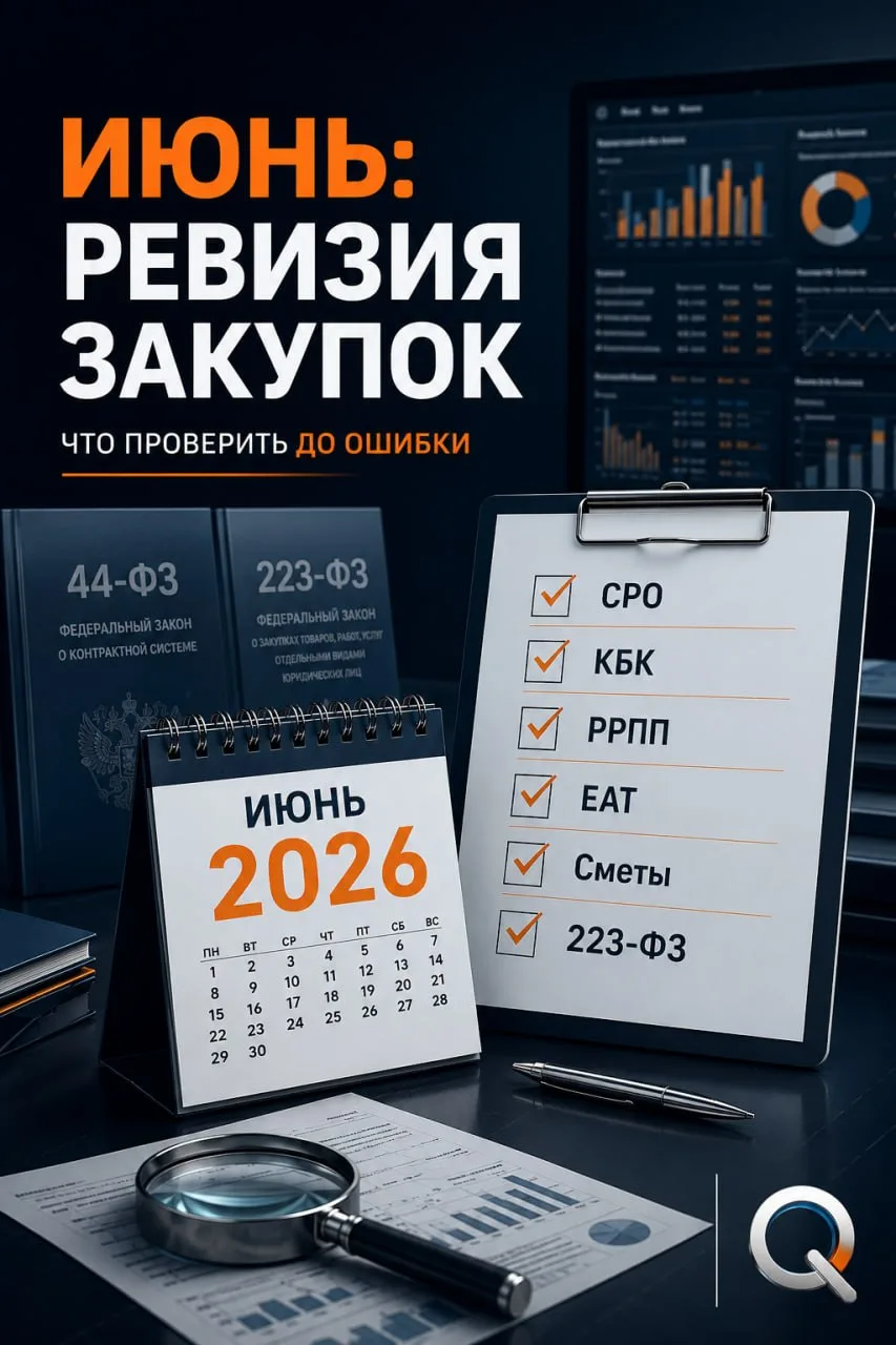 Июнь в закупках я бы начала не с новых процедур, а с ревизии того, что уже лежит в работе.
