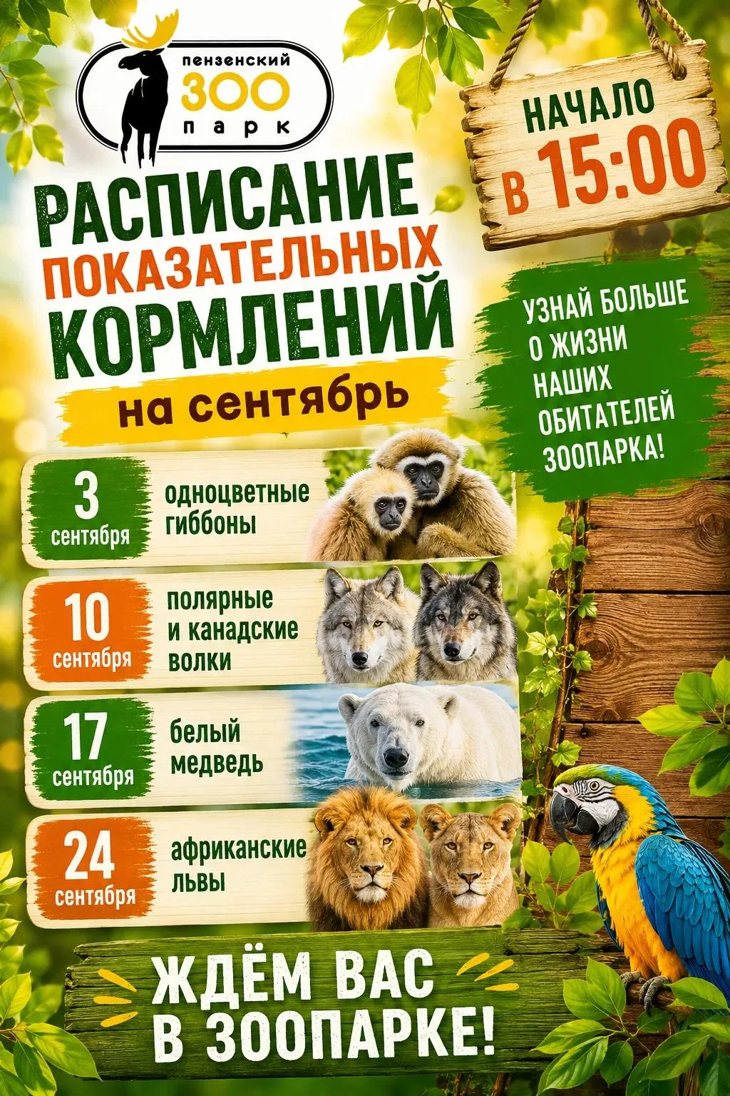 😍 Хотите узнать, что любят на обед наши пушистые обитатели? Приходите на показательные...