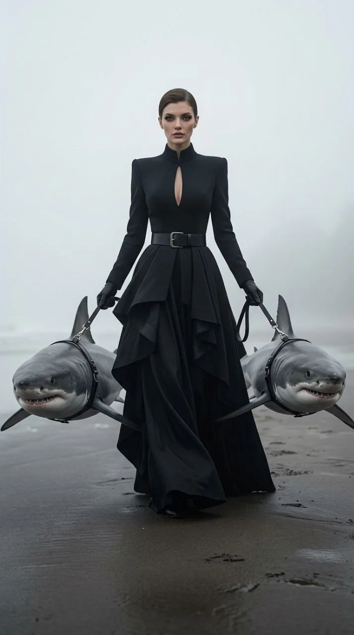 Промпт - выгул акул🦈