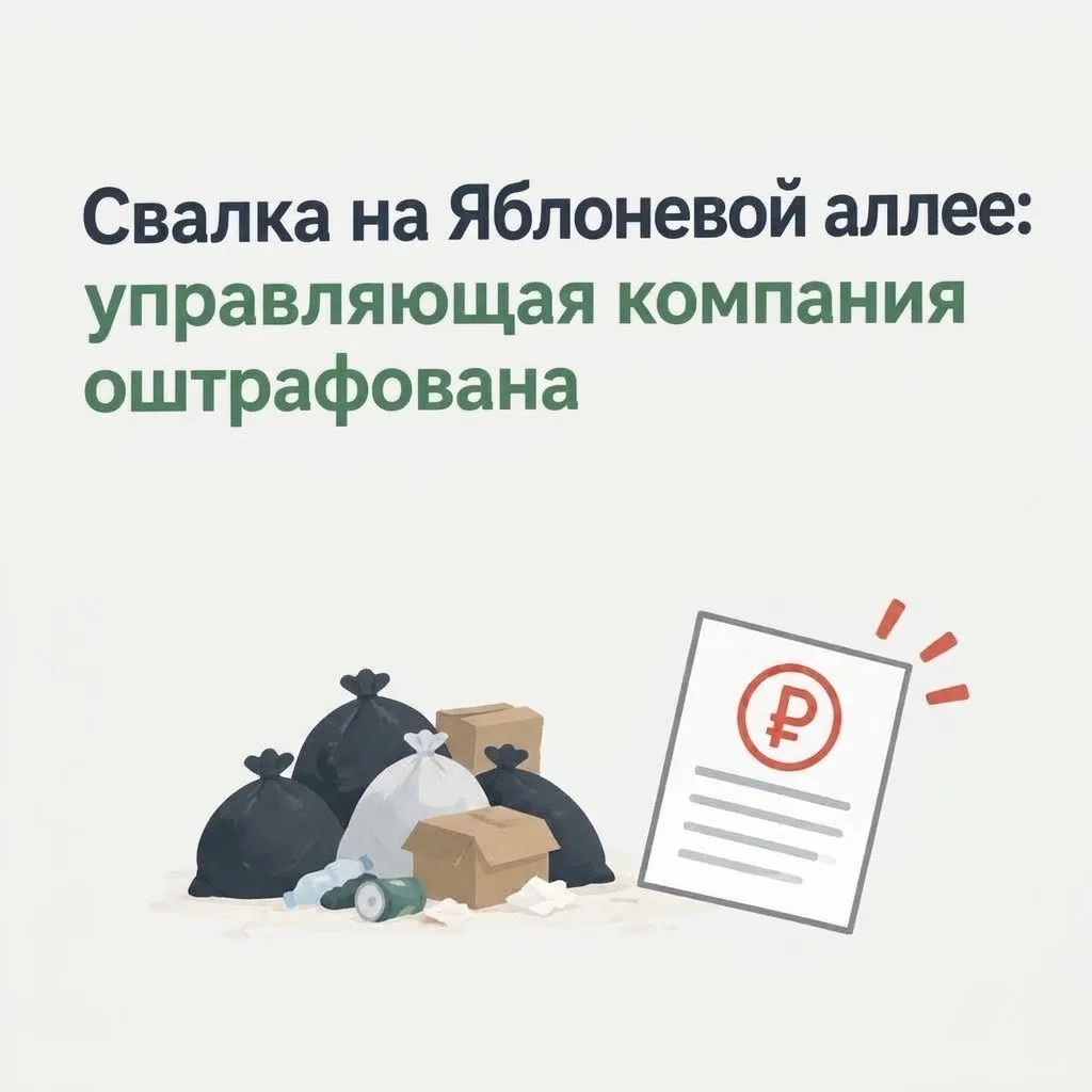 Свалка на Яблоневой аллее: управляющая компания оштрафована