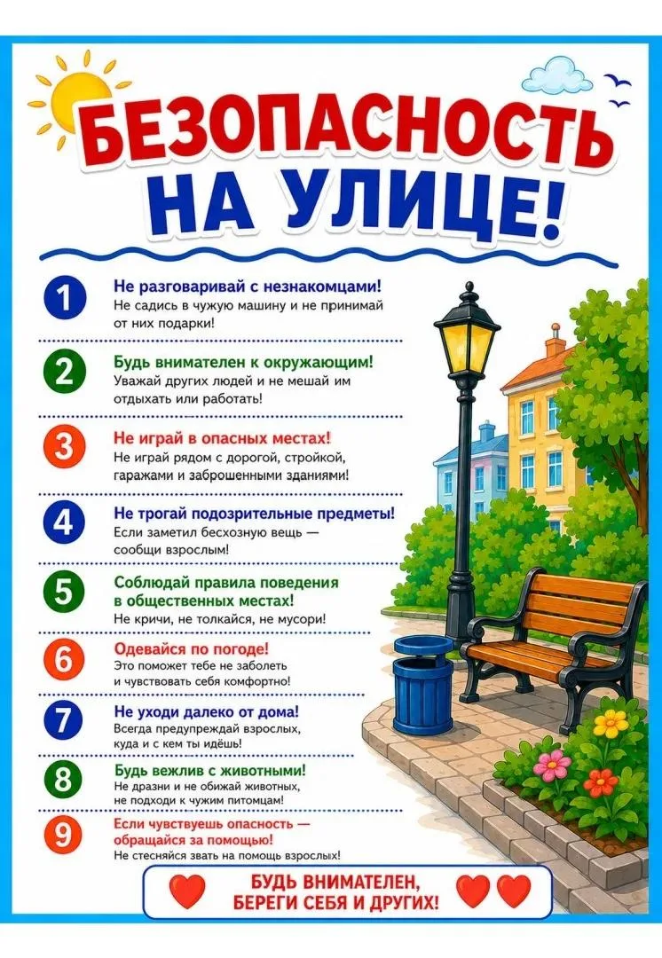 Памятка для школьников: «Безопасные каникулы — спокойное возвращение в школу»