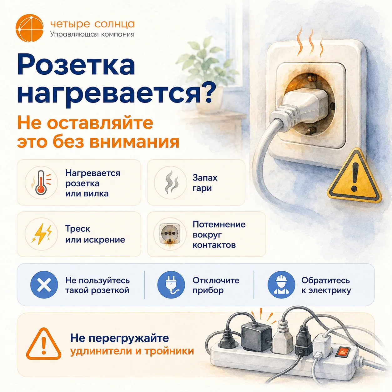 🔌 Розетка нагревается? Не оставляйте это без внимания