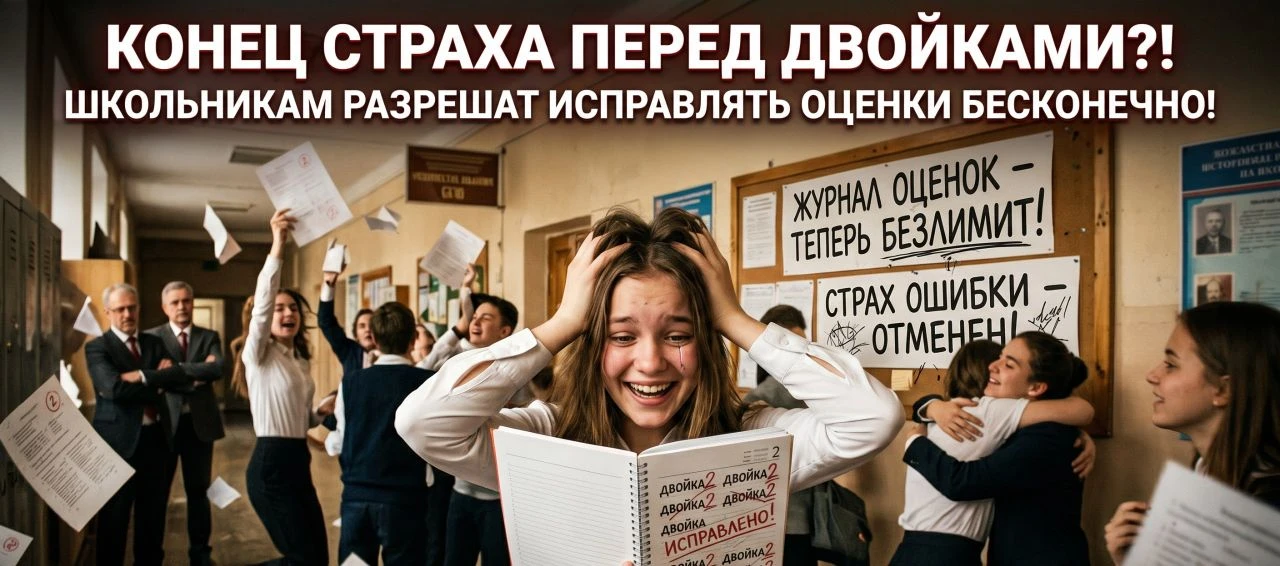 💯 КОНЕЦ СТРАХА ПЕРЕД ДВОЙКАМИ?! Школьникам разрешат исправлять оценки бесконечно?!

👉 Читайте ЗДЕС