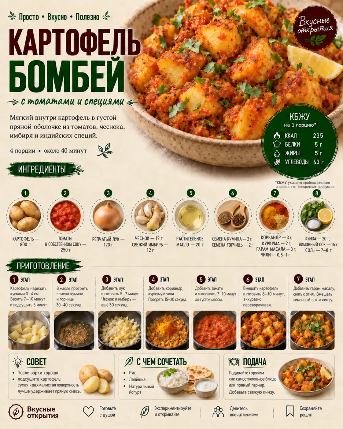 Картофель бомбей