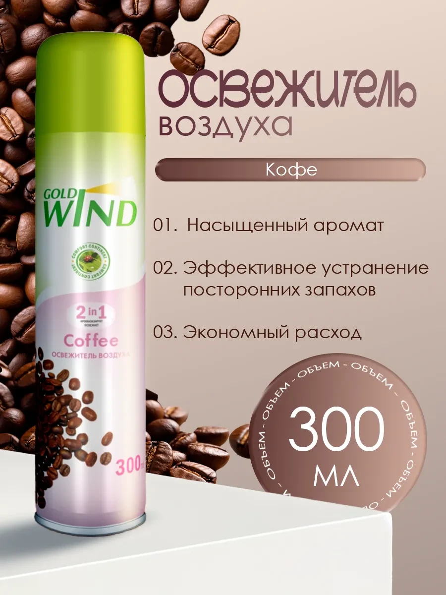 ⚡️ Освежитель воздуха Coffee (Кофе), GOLD WIND