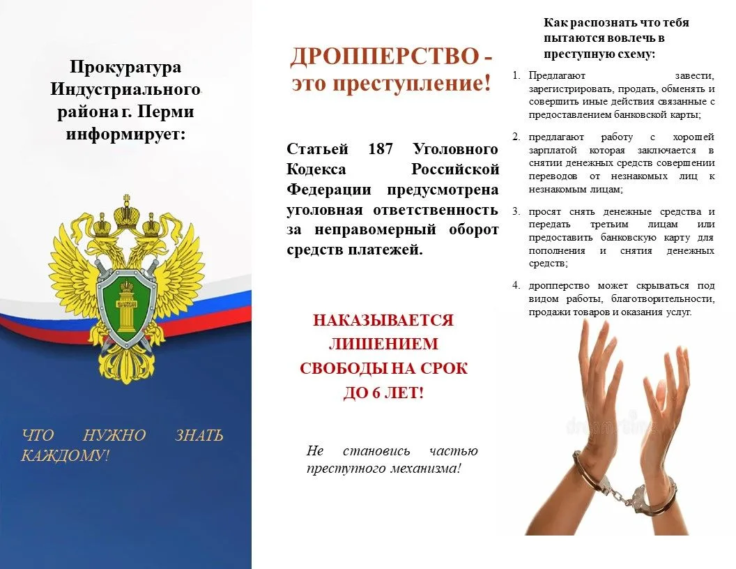 Не дайте себя обмануть! Дропперство — это не работа, а статья 187 УК РФ. Если вам предлагают сомните