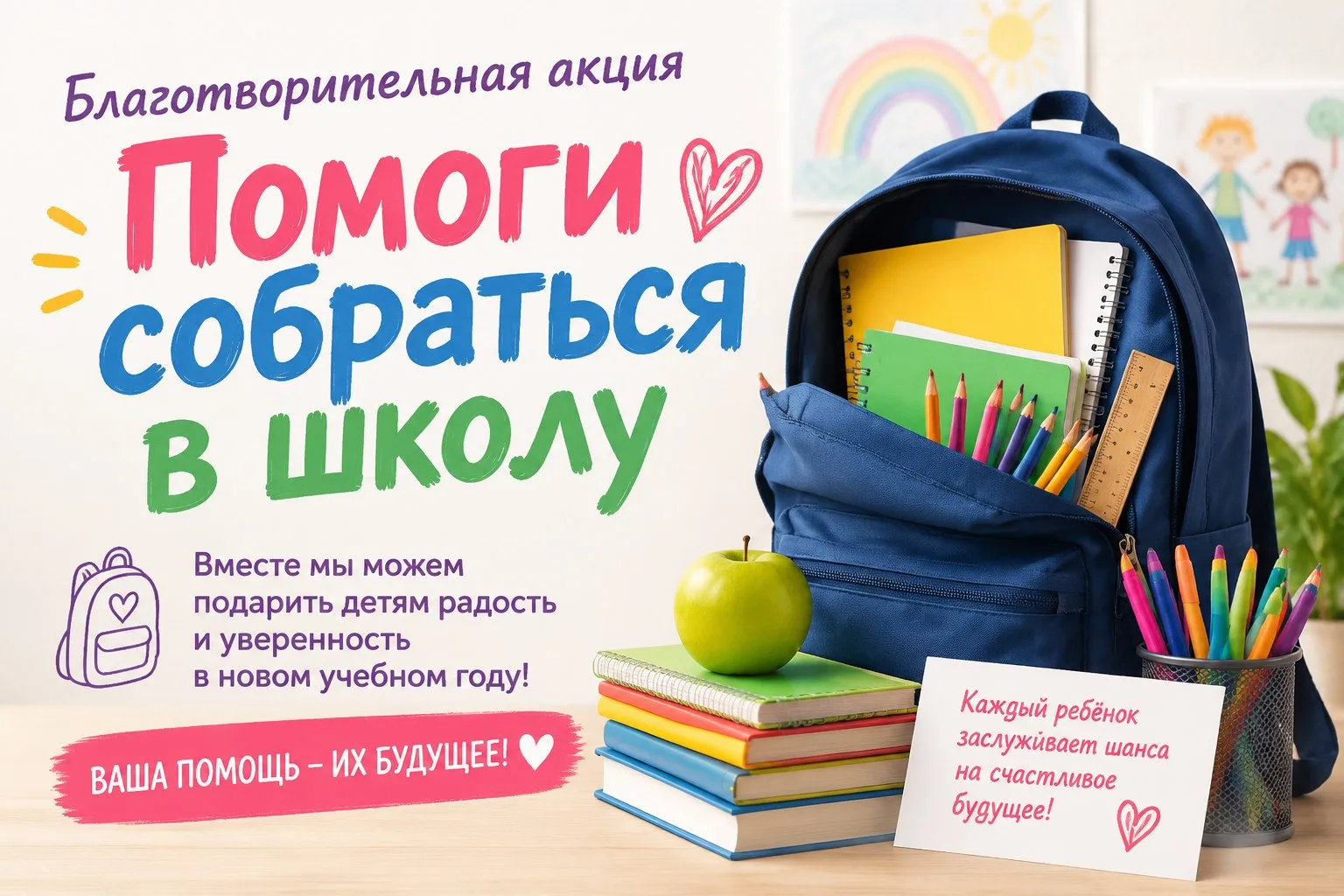 🎒📗Во Владимирской области стартовала благотворительная акция «Помоги собраться в школу»

Ежегодно 