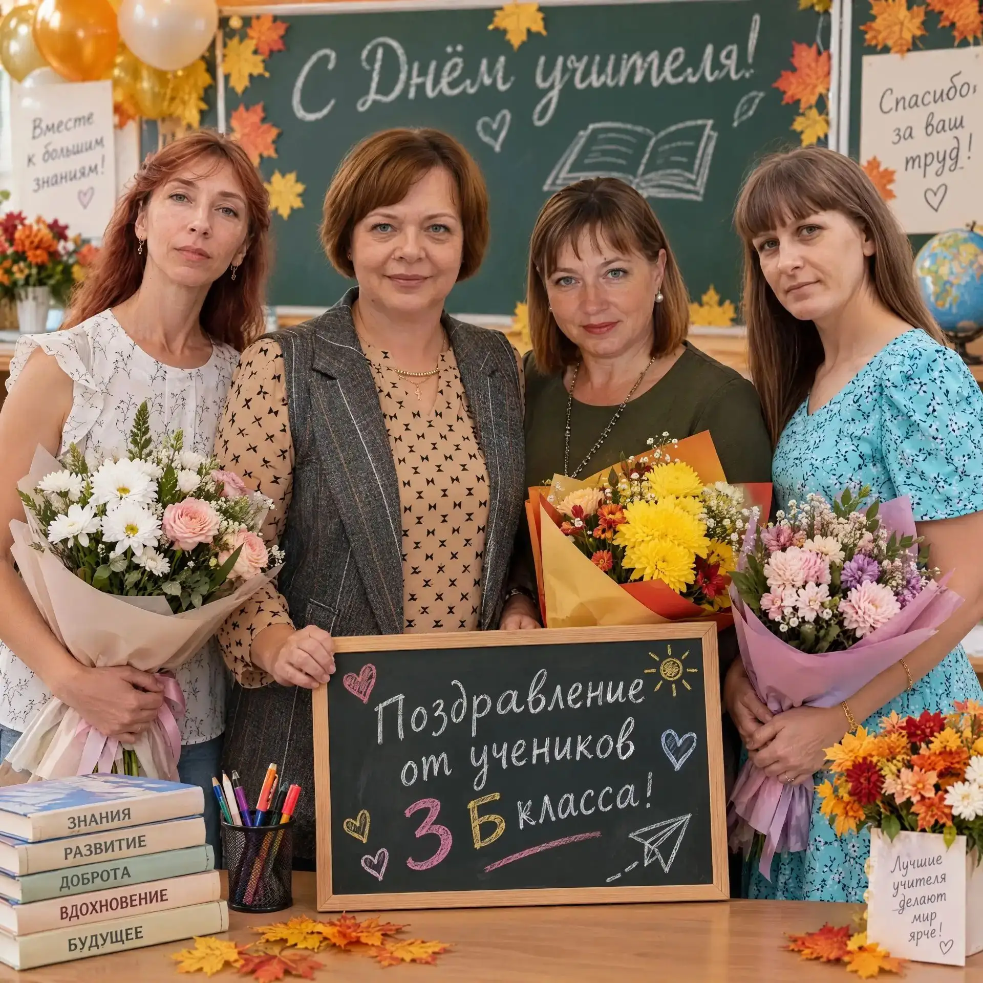 🌹🌸🌺 С Днем учителя! Спасибо за ваш благородный труд, заботу и душевное тепло. Пусть ...