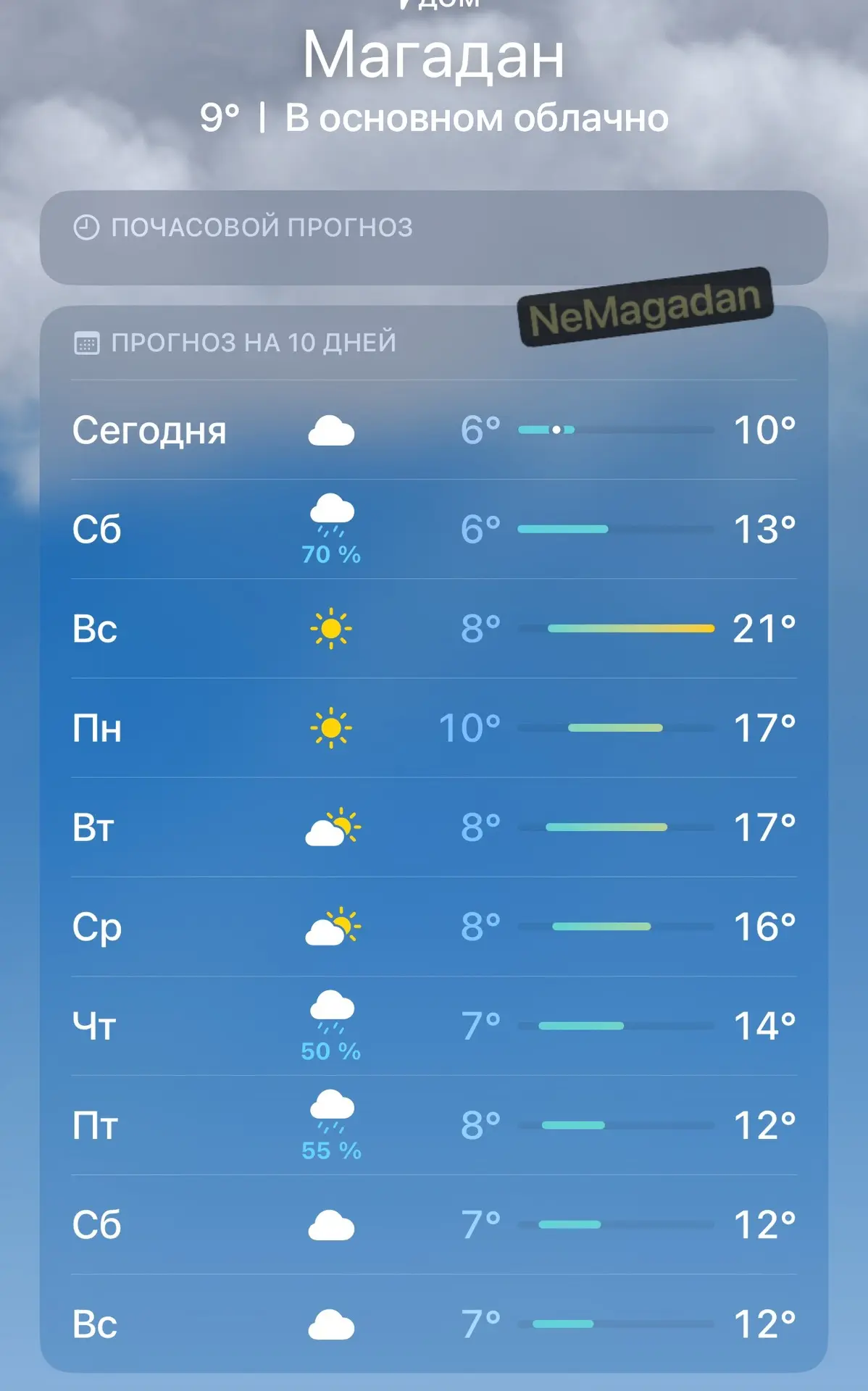 Магаданские пингвины в панике: на город надвигается «жара»!

В это воскресенье синоптики обещают жит