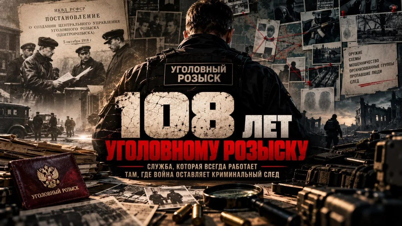 📆 108 лет уголовному розыску - 5 октября 1918 года постановлением коллегии НКВД РСФСР ...