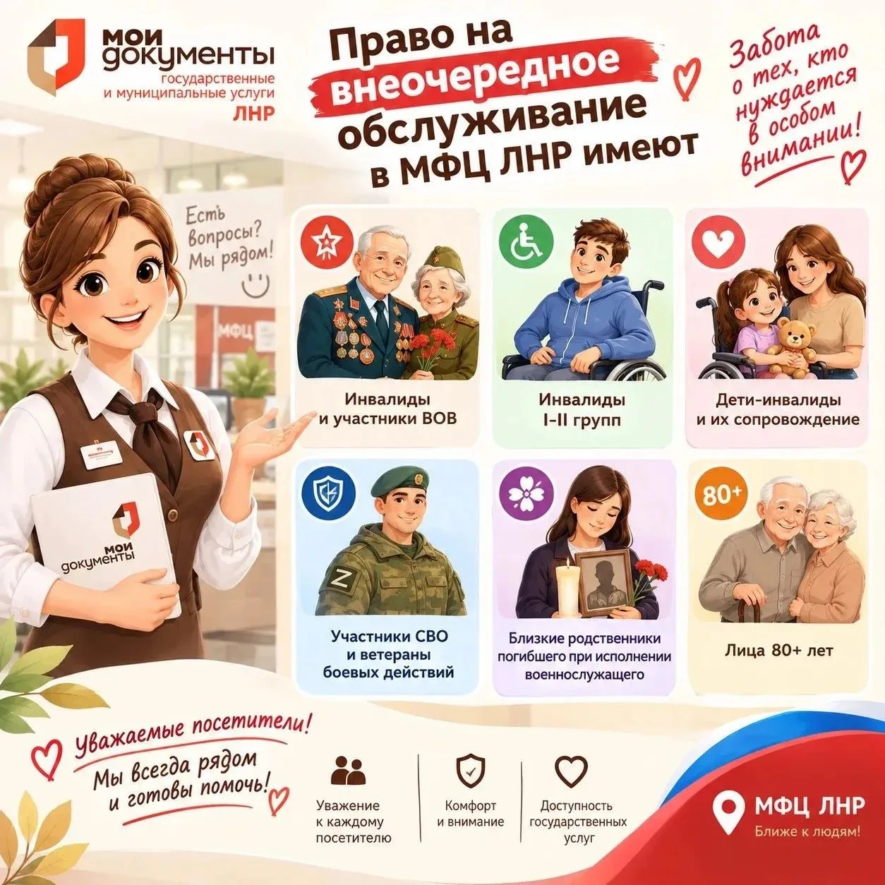 🏢 ВНЕОЧЕРЕДНОЕ ОБСЛУЖИВАНИЕ В МФЦ ЛНР