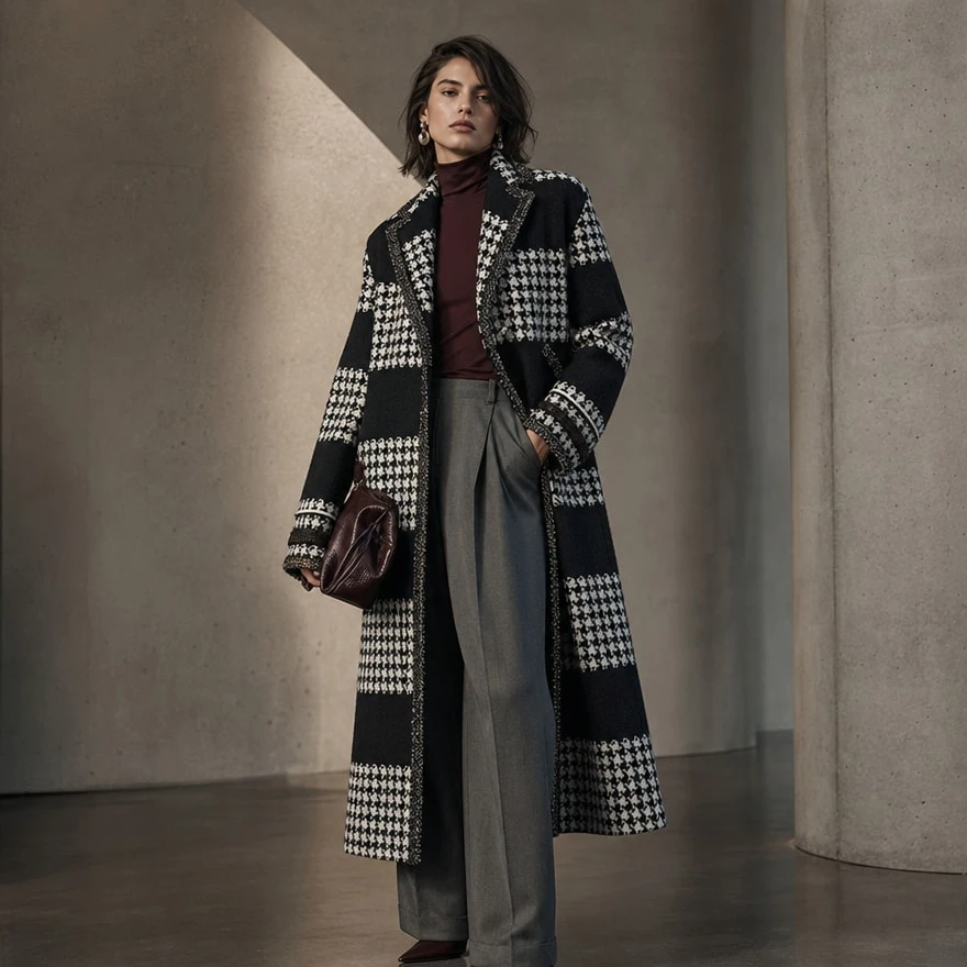 SALE Пальтовая ткань Gucci - панель 1 м Легендарный узор "гусиная лапка" от Gucci – веч...