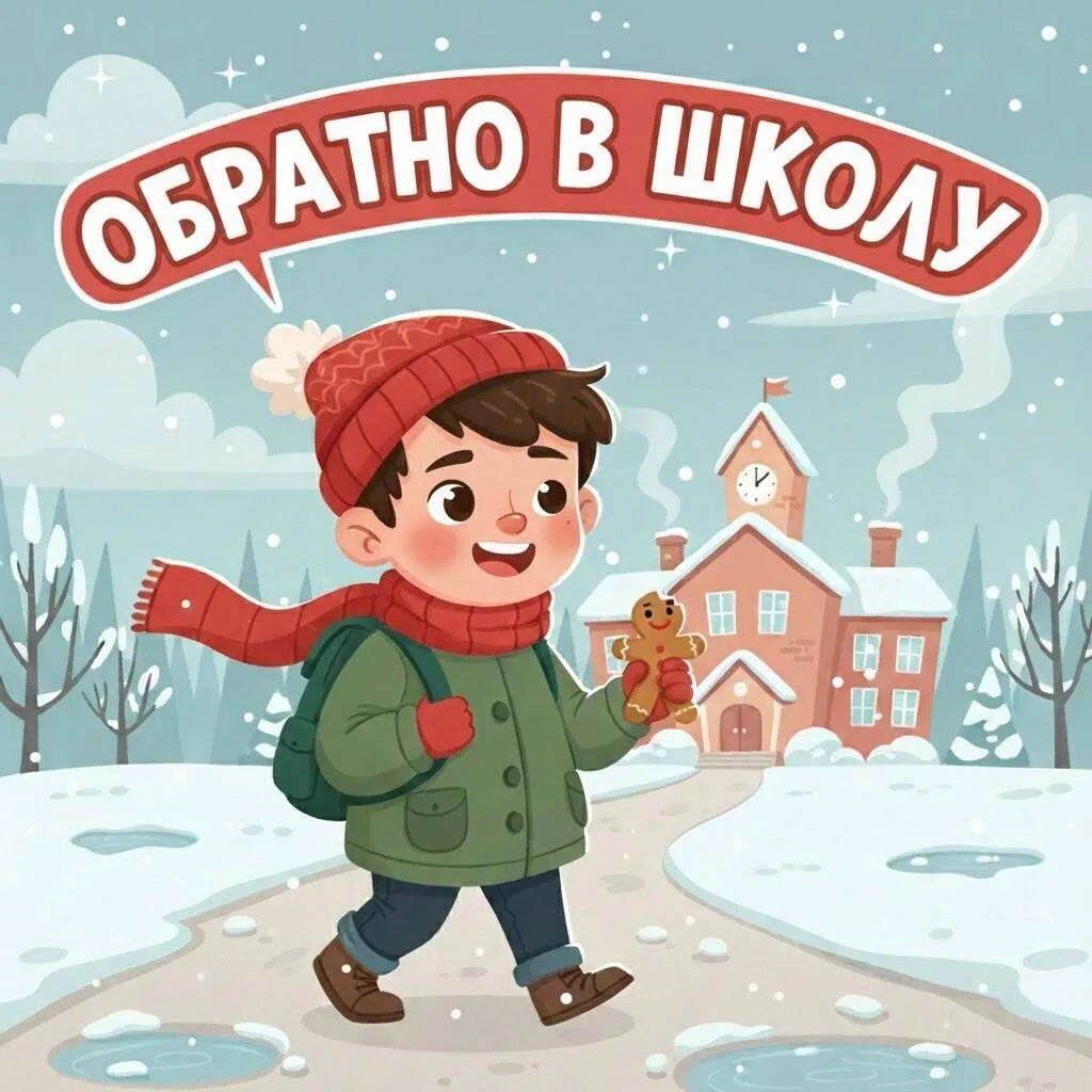 Новогодние каникулы — это здорово, но пора возвращаться к учёбе!