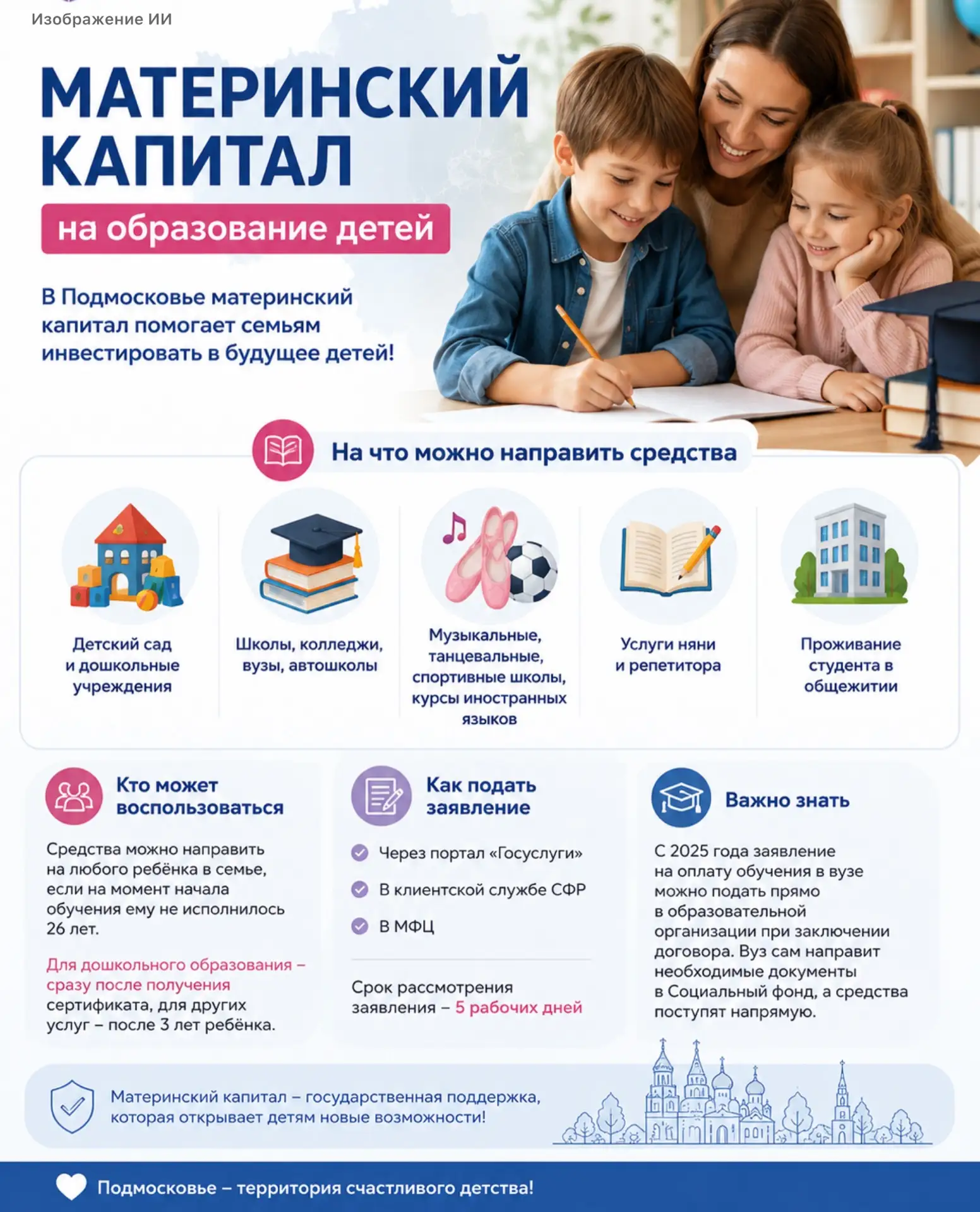 📚 Материнский капитал — в будущее детей!