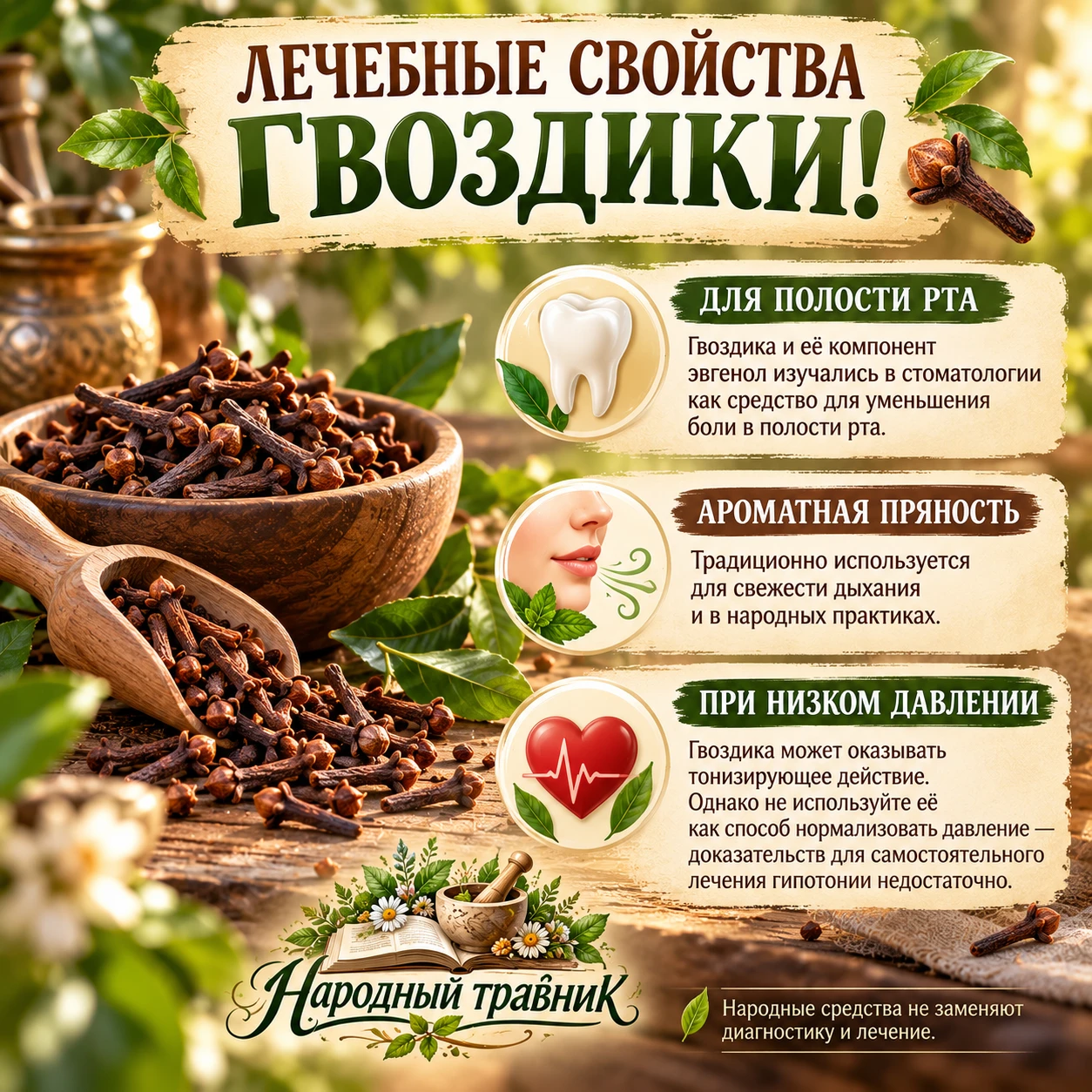 ☝️Лечебные свойства гвоздики!