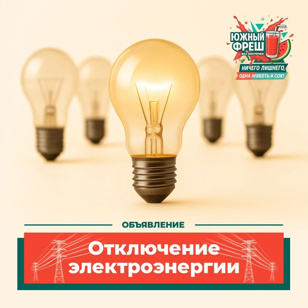 ⚡️ Отключение электроэнергии в Геническом округе — 7 октября