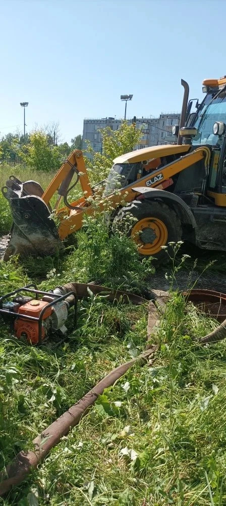 Ремонтные работы на водопроводной сети п. Дубна