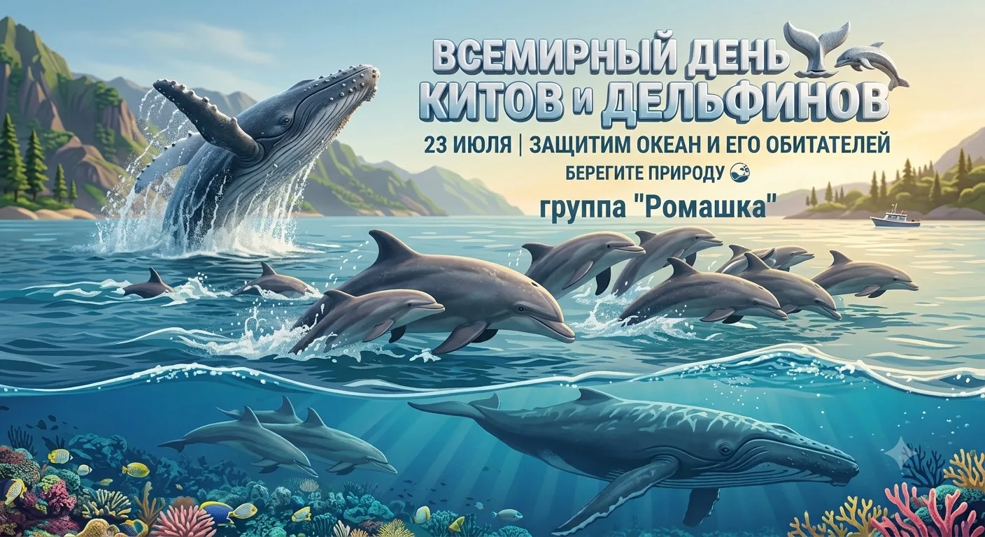 Путешествие в синий океан: как мы отметили День китов и дельфинов! 🐳🐬

 Ребята из группы «Ромашка»
