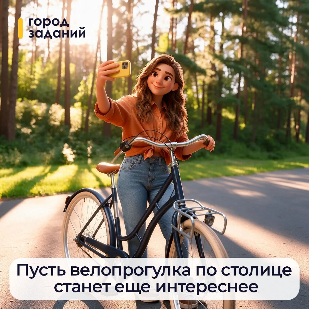 «Город заданий» приглашает активных велосипедистов на прогулку по маршруту ВЕЛО1 🚴