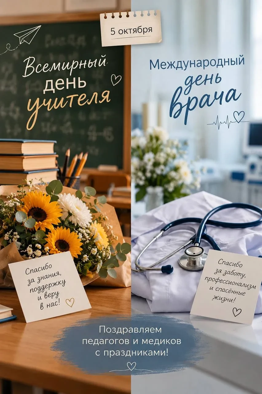 Сегодня свой праздник отмечают учителя и врачи
