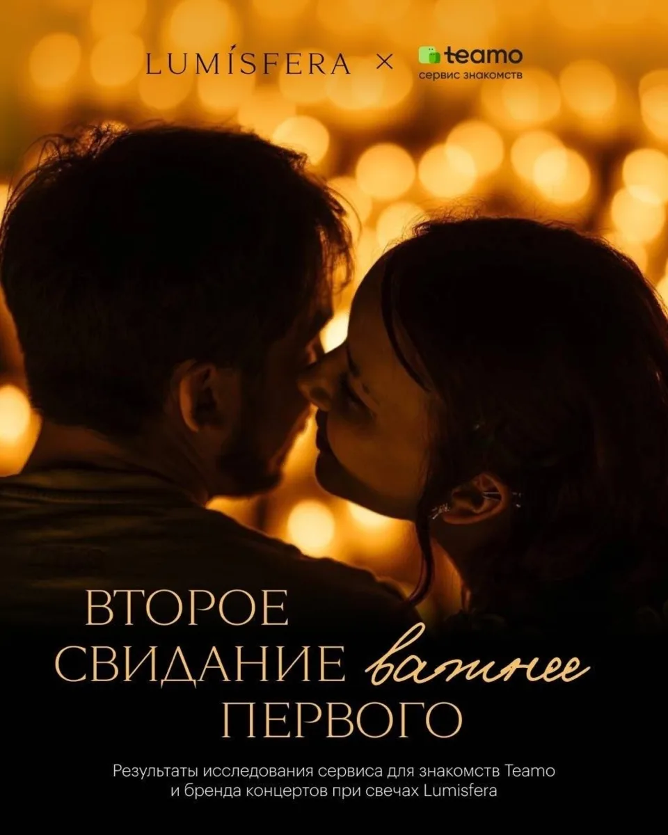 Совместное исследование сервиса знакомств Teamo и концертов при свечах Lumisfera показа...