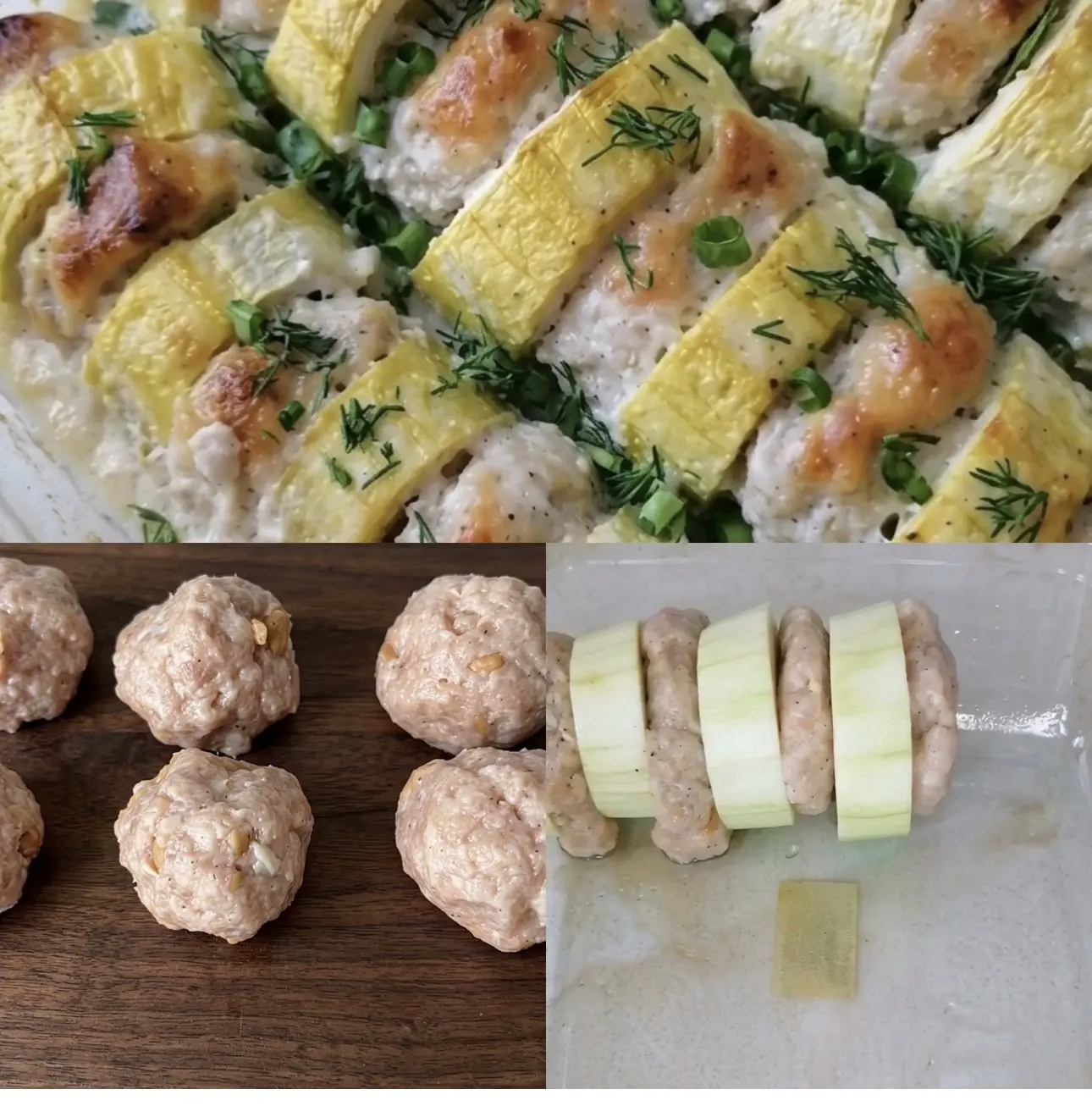 Кабачок с фаршем в духовке.