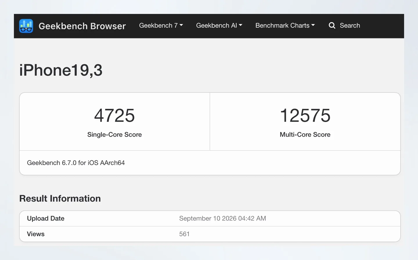 ⚡ A20 Pro разорвал Geekbench: первые тесты iPhone 18 Pro
