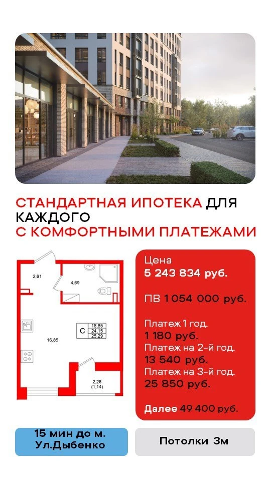 Для тех, кто не подходит под льготные программы ипотек - траншевая ипотека 💸