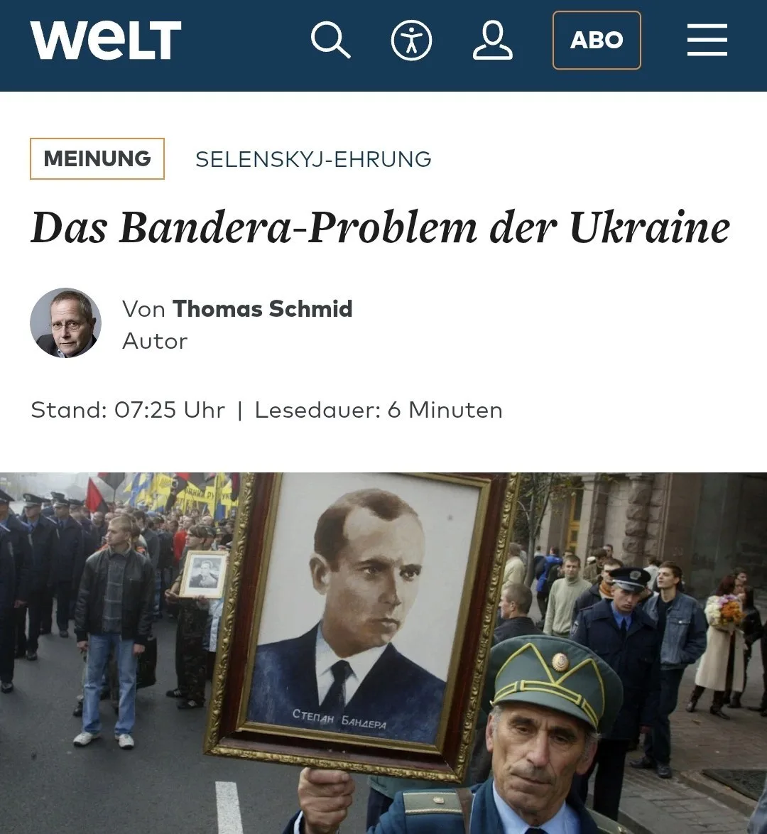 «Бандеровская проблема Украины»

В издании Die Welt вышла статья о «разрушительном признаке неправил
