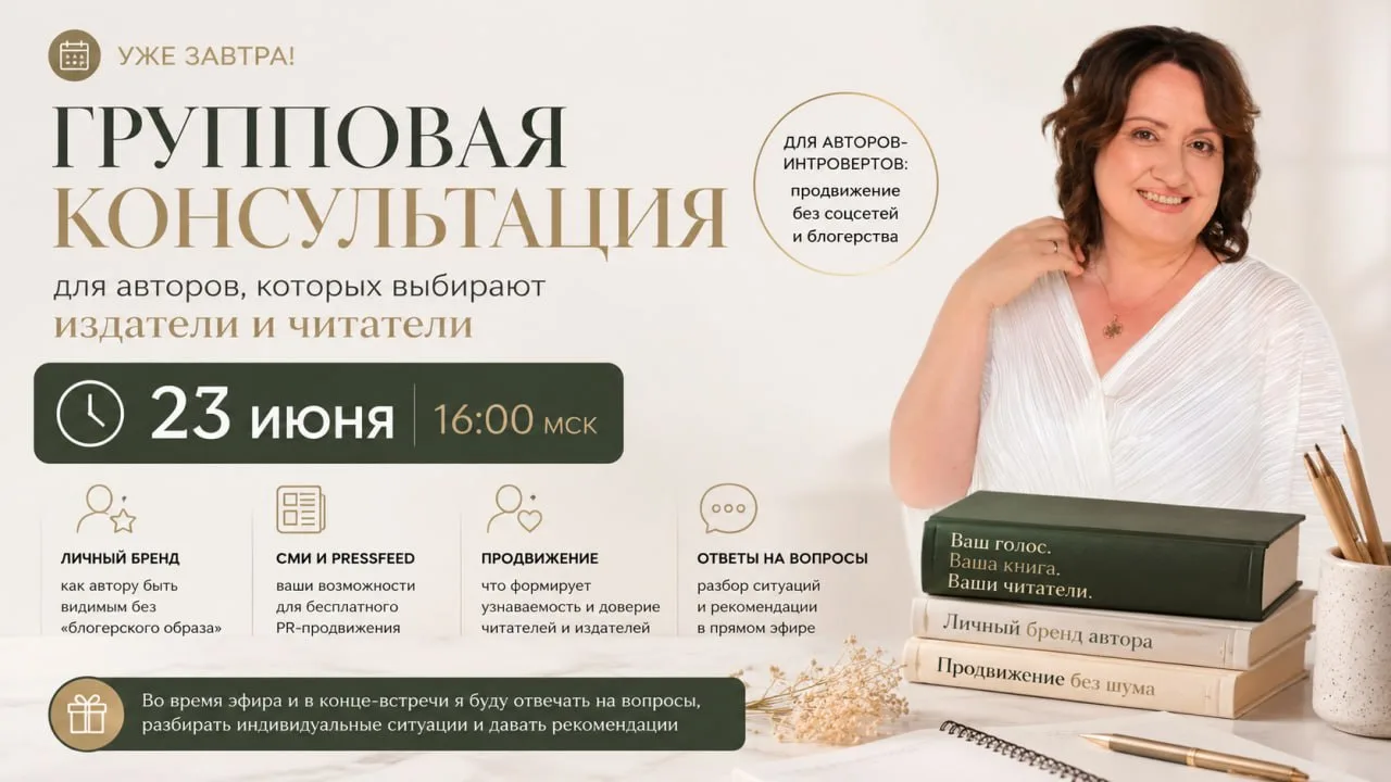 Продолжим тему.

Авторы-интроверты или как продвигаться без соцсетей и блогерства.

Буквально на дня