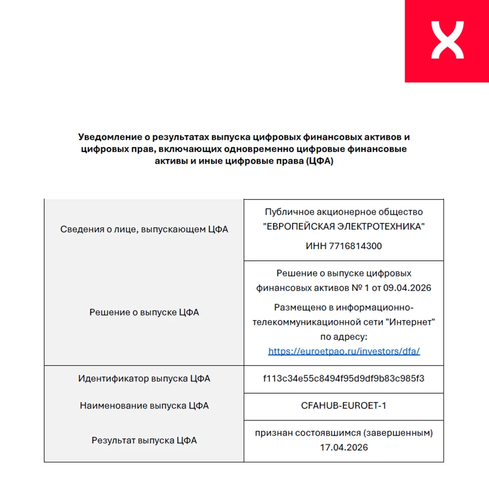 ПАО «Европейская Электротехника» (Группа ОМЗ Перспективные технологии)