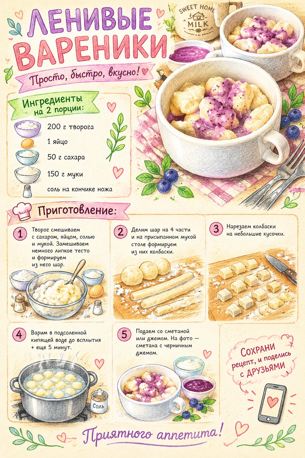 👨‍🍳 ЛЕНИВЫЕ ВАРЕНИКИ