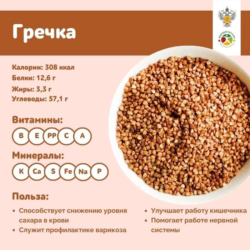 Гречневая крупа в рационе питания