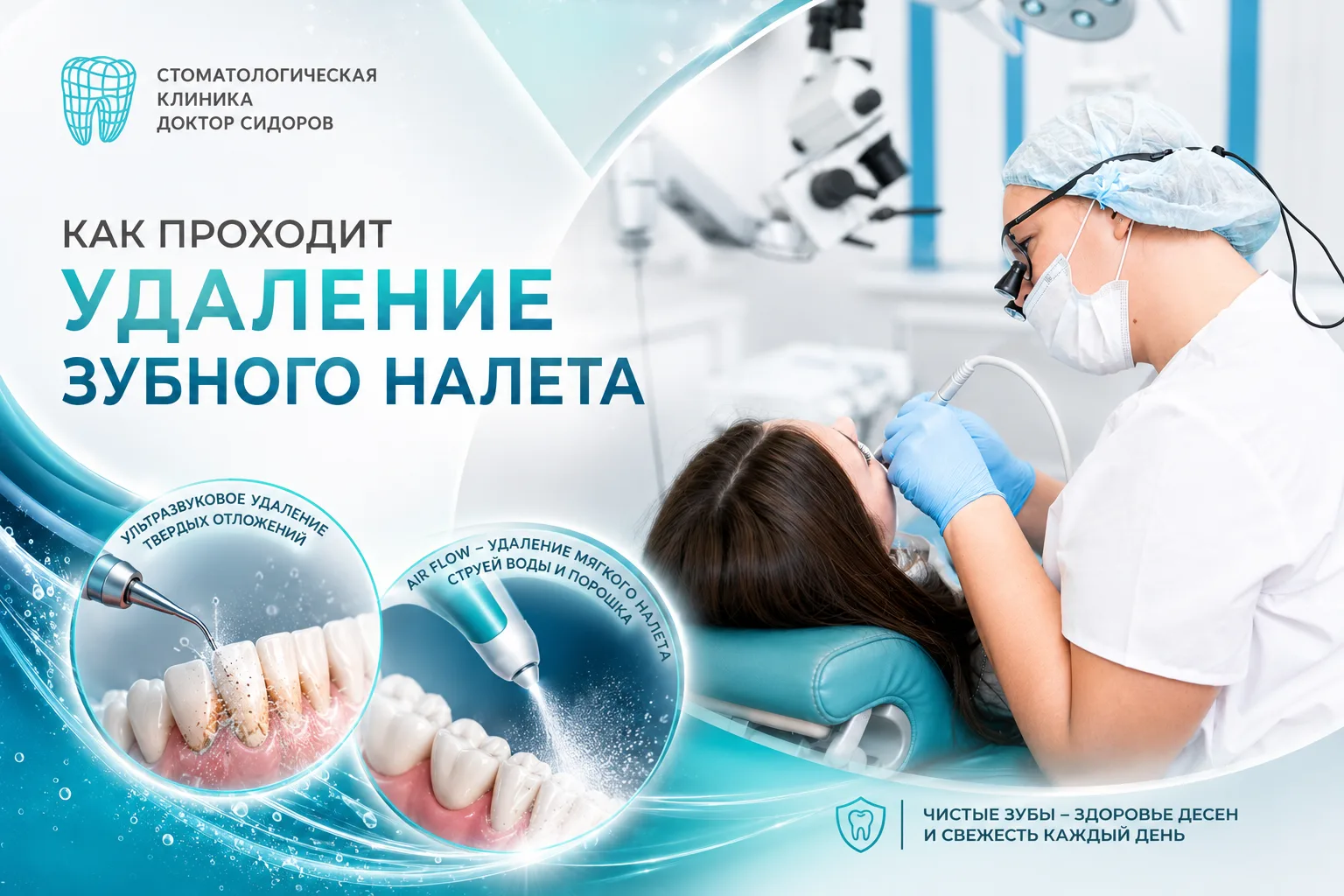 💎 Как проходит удаление зубного налета в нашей клинике?