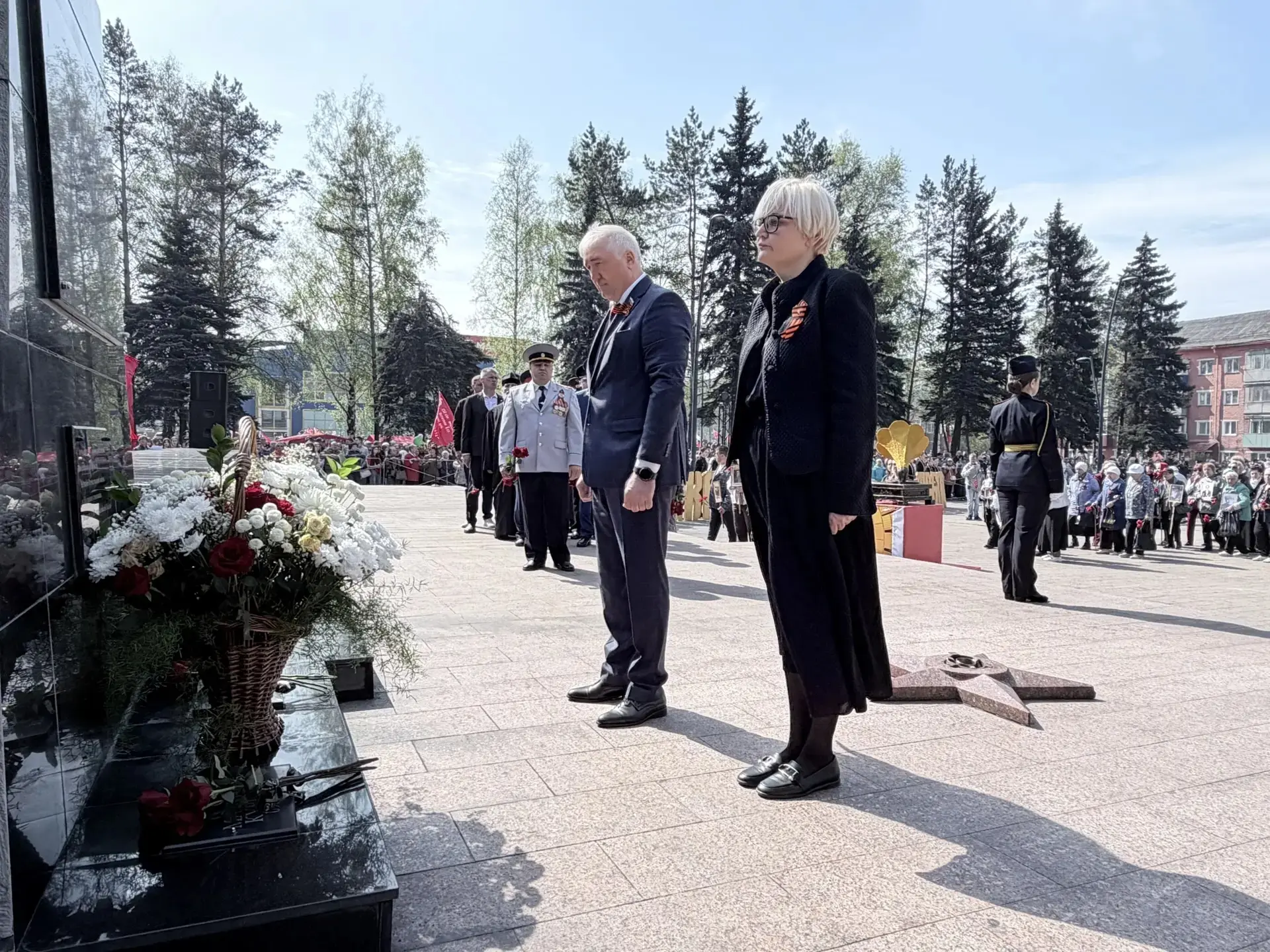 С портретом моего дедушки Василия Сергеевича Колбинëва прошла в торжественном шествии по улицам Кисе