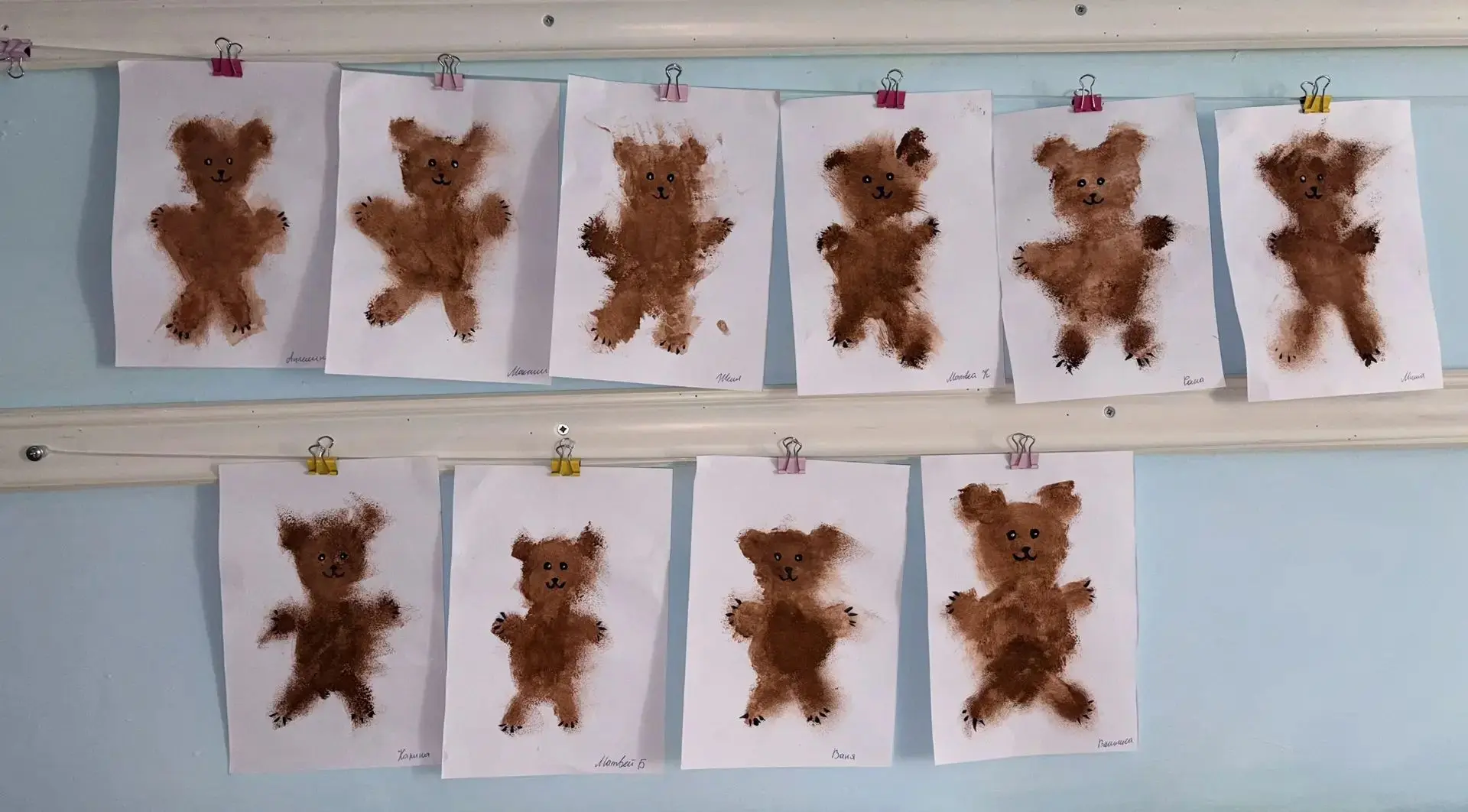 🐻 Как мы рисовали пушистого мишку!