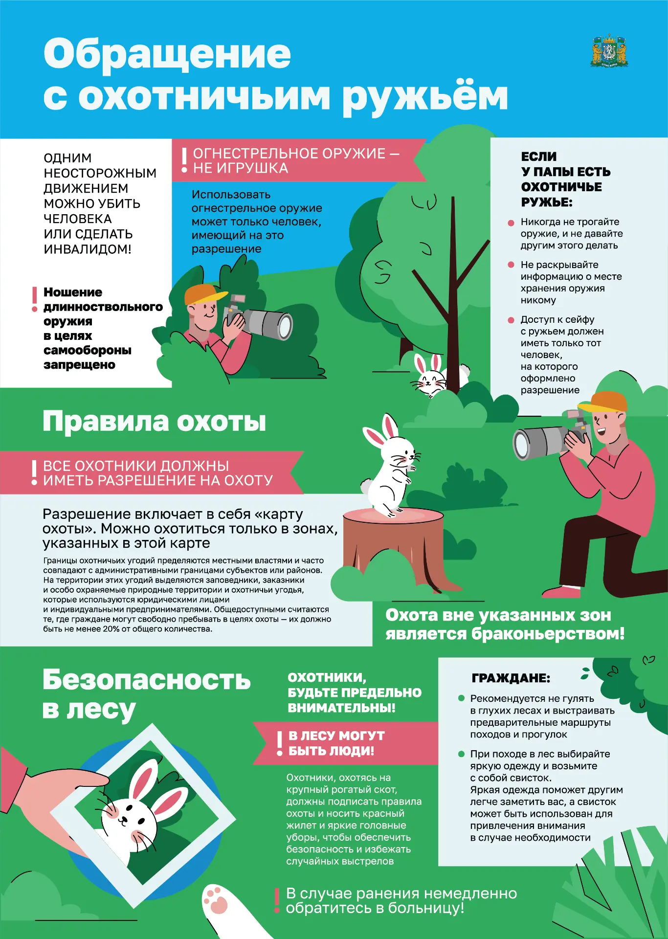 ❗️Риск травмирования при использовании огнестрельного оружия