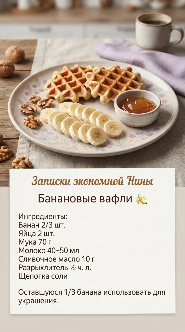 Банановые вафли 🍌
